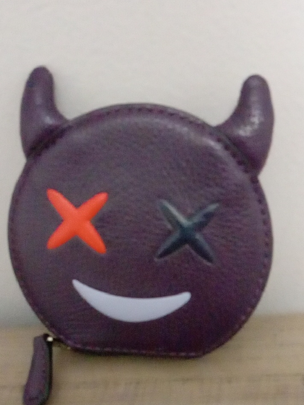Coach Emoji Devil Halloween Coin Purse NWOTS